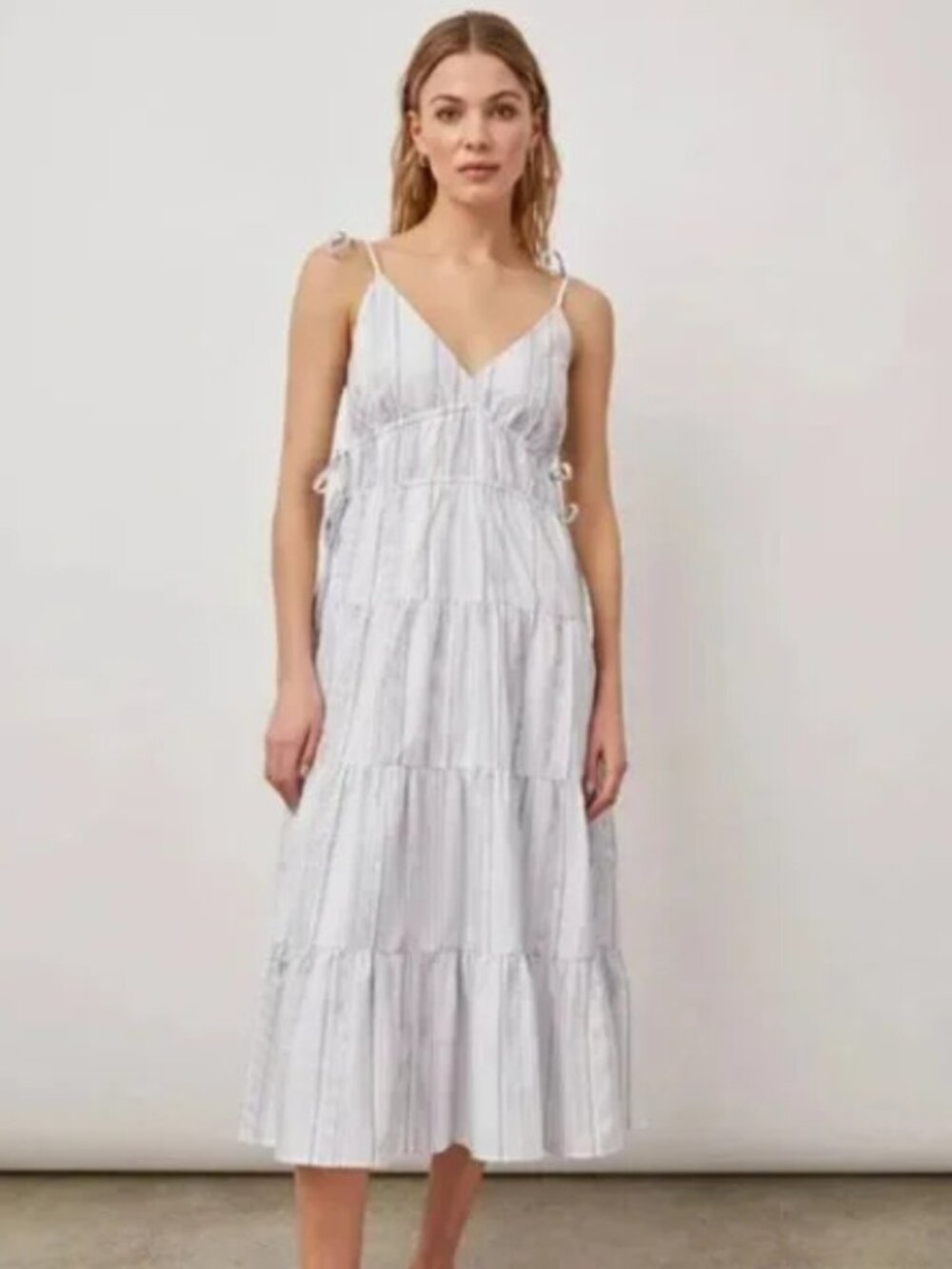 Rails- Julia Tiered Dress in West Seaport Stripe, Size S